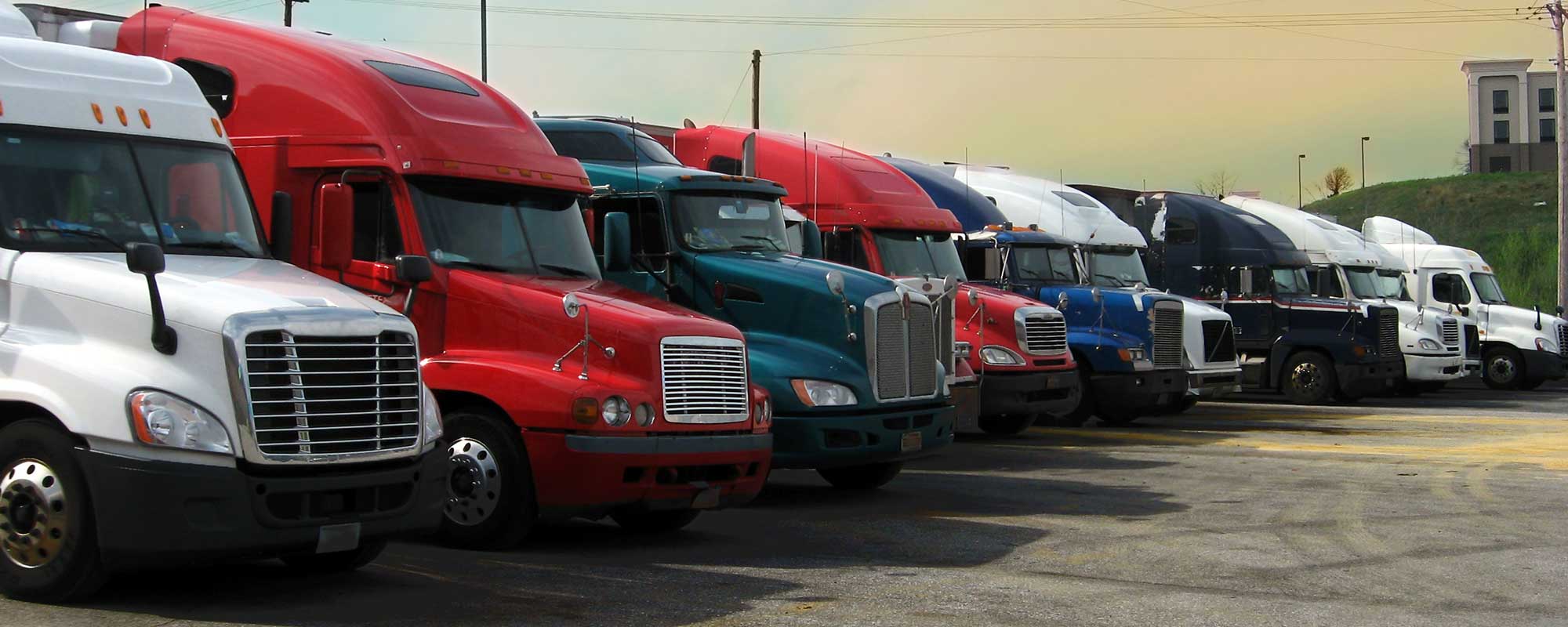 Trucks Lined Up